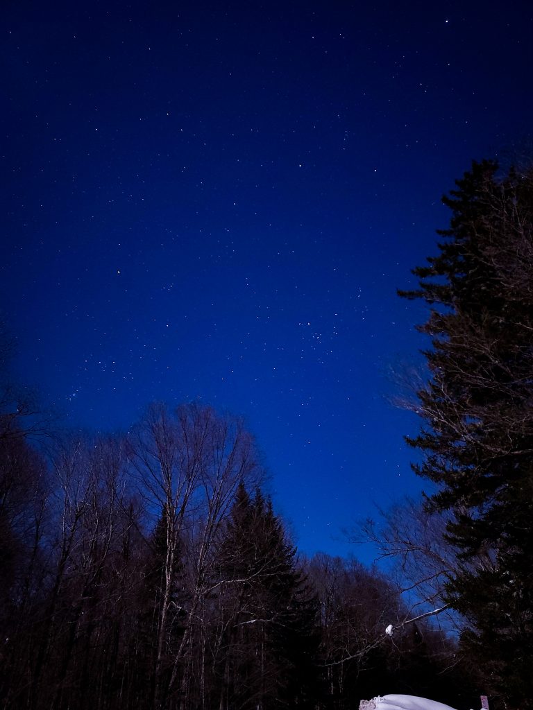 deep blue sky at night